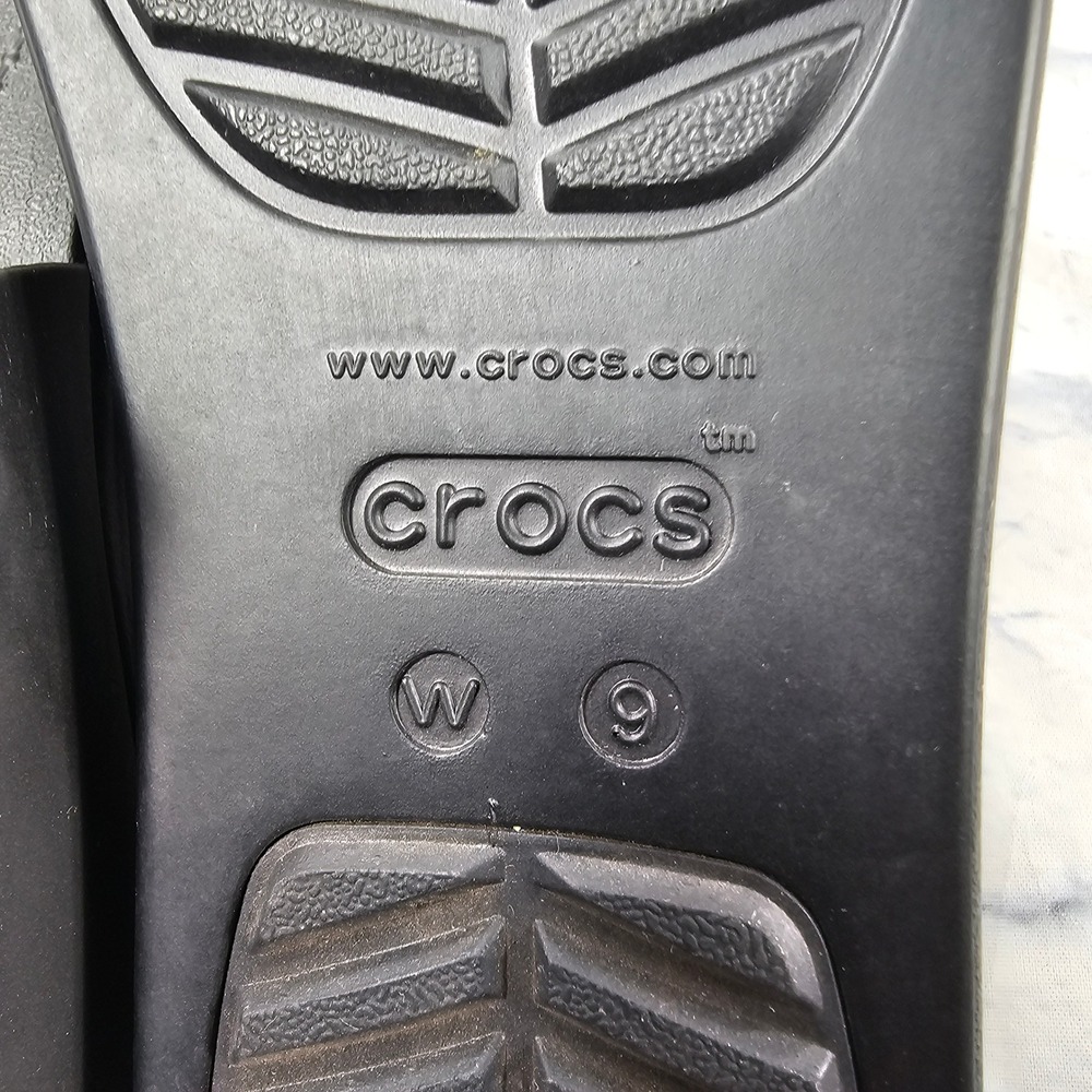 Crocs LiteRide Platform Slide Womens 9 Black Comfort Sandal Wedge - Picture 9 of 11